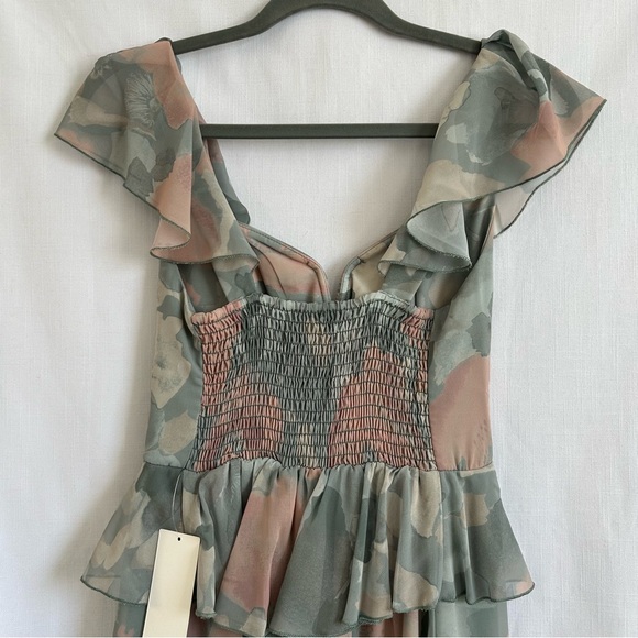 Show me Your MuMu Dress Mu Reese Ruffles Sage I do Green New - Picture 13 of 17